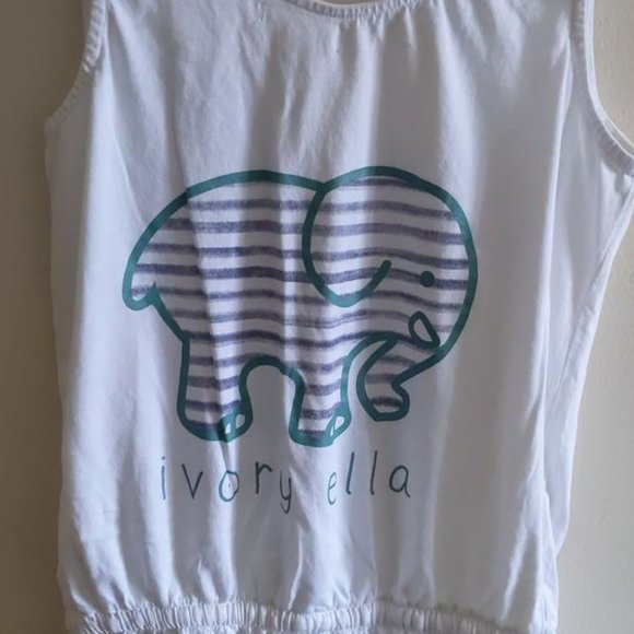 ivory White Sleeveless Shorts Romper One Piece Drawstring Waist Size Small - Picture 3 of 5